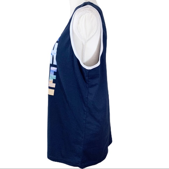 Hybrid Blue "Beach Please" Men's Graphic Tank- XL - Picture 6 of 7